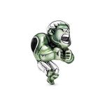 PANDORA Marvel The Avengers Hulk Charm from the Marvel x Collection in Sterling Silver, Compatible Moments Bracelets, 790220C01, one size, Sterling Silver, No Gemstone