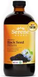 Serene Herbs Black Seed Bitters with Black Seed, Milk Thistle, Sea Moss, Dandelion Root, Ginger, Cayenne, Moringa Super Antioxidant for Immune Support, Joints, Digestion, Hair & Skin|16 oz