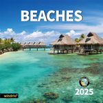 2025 Wall Calendar, 18 Month July 2024 - December 2025, Monthly Calendar BEACHES, 12" x 24" Opened,Full Page Months Thick & Sturdy Paper for Gift Calendar Organizing & Planning