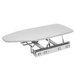 Rev-A-Shelf Pull-Out Stowaway Closet or Drawer Ironing Board w/Ball-Bearing Slides, Retractable, Foldable, and Adjustable, Gray, CIB-16CR