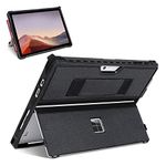 Case for 12.3" Microsoft Surface Pro 7+/Pro 7/Pro 6/Pro 5/Pro 4/Pro LTE Protective Rugged Cover Case, with Stylus Pen Holder and Hand Strap, Compatible with Type Cover Keyboard, Black