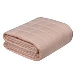 Mysa Sleep 7 kg Weighted Blanket - Breathable Microfiber with Premium Glass Beads (Peach 60" x 80" 15 LB)