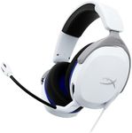 HyperX Cloud Stinger 2 Core - Gaming Headset for Playstation, Lightweight Over-Ear Headset with mic, Swivel-to-Mute Function, 40mm Drivers - White