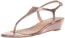 Jewel Badgley Mischka Women's BREA Wedge Sandal, Rose Gold Metallic, 5.5 UK