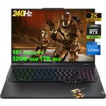 Lenovo Legion Pro 5 Gaming Laptop 16" WQXGA 240Hz (500nits 100% sRGB HDR400) Intel 16-Core i7-13700HX (>i9-12900H) 32GB RAM 1TB SSD GeForce RTX 4060 8GB Graphic RGB Backlit Win11 Black + HDMI Cable