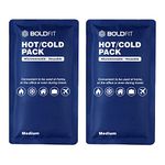 Boldfit Reusable Hot and Cold Ice Pack | Flexible Gel for Injuries, Shoulders, Knee, Back, Neck Hot Compression Gel Pack for Pain Relief-Medium Pack of 2