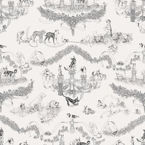 NuWallpaper x Rachel Antonoff Black Worst in Show Peel and Stick Wallpaper, RAS6260