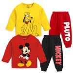 Kuchipoo © Disney Baby Boy Regular Fit Cotton T-Shirts and Pyjamas Set (KUC-PSUT-108, 12-18 Months, Multi-Colored)