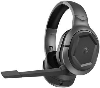 MSI IMMERSE GH50 WIRELESS - Cuffie Gaming 7.1 Virtual Surround Sound, 40mm Neodymium Drivers, illuminazione RGB, microfono removibile, controlli su cavo, connettore USB 2.0