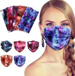 Printed Disposable Face Masks - 100Pcs Star Sky Pattern 3ply colorful face Mask, Breathable Soft Tie Dye Face Covering with 5 Colors, Comfortable Protective Face Cover & Mouth Cover for Adult