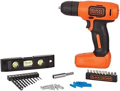 BLACK+DECKER 8V MAX* Cordless Drill + 43 pc. Home Decor Project Kit (BDCD8HDPK)