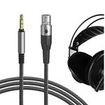 Geekria Audio Cable Compatible with AKG Q701, K702, K712, K271S, K271MKII, K240S, K245, K241, K175, K171, K240 Studio, K240S, K240 Cable, 3.5mm Braided Nylon Replacement Stereo Cord (6ft / 1.7m)