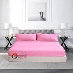 Extra Deep Fitted 30cm Teddy Fleece Fitted Bed Sheet Plain Thermal Warm and Cosy Soft Luxury Bedding Pink Fitted Bed Sheet Double 135cm x 190cm + 30cm Approximate