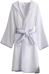 HAIUWOER Kids Bath robe girls towel 100% cotton,Boys Girls Bathrobe Soft Towel Hooded Robe Terry Cloth Cotton Robes Spa Robes Sleepwear for Kids 5-16 Years（WHITE,7-8 YEARS）
