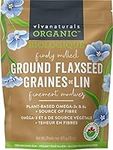 Organic Ground Flax Seed - Premium Quality Plant-Based Protein and Vegan Omega 3 with Fiber, Gluten Free, Perfect for Smoothies, Finely Milled Flaxseed 425 g (15 oz)