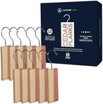 Catcher Labs Cedar Planks for Moth Repellent | Cedar Blocks for Clothes Storage | Better Than Moth Balls for Closet | Cedar Hangers Clothes Moths (10-Pack)