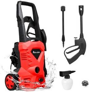 ADVWIN 3500Psi Pressure Washer, 2000W Electric High Power Washer Adjustable Spray Gun (5m High Pressure Hose) Red | Suitable for Families