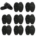 TSHAOUN 8 Pairs Non Slip Reusable Shoe Covers Waterproof Boot Covers,shoe protector covers,Convenience Dustproof Overshoes Machine Washable,for Household Carpet Floor Protection (Black)