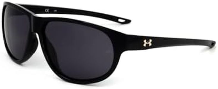 Under Armour Women's UA Intensity Oval Sunglasses, Shiny Black, 59mm, 12mm