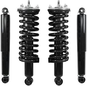 Peforway Front & Rear Struts Shock Absorbers Assemblies with Coil Springs Replacement for 2005-2018 Nissan Frontier 371102 345067 37273