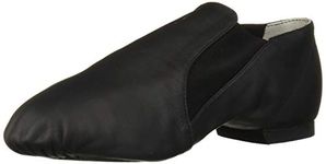 Bloch Dance Women's Elasta Bootie Leather and Elastic Split Sole Jazz Shoe, Black, 8