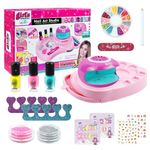 Kids Nail Polish Set for Girls, Peelable Nail Art Kits with Nail Dryer, Washable Makeup Kit for Girls, Birthday Gifts for Girls Age 6-12