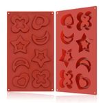 INTIGNIS Silicone Moulds - Silicon Tray Mould for Chocolate, Cupcake, Wax, Candles, Egg Muffins, Resin, Cake Decorations - Flexible, Odourless Baking DIY Tools - Microwave, Freezer & Dishwasher Safe