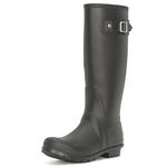 Womens Tall Muck Buckle Dog Walking Snow Rain Waterproof Wellington Boot - Black - UK7/EU40 - BL0290