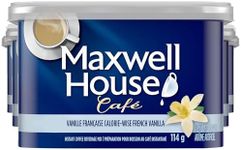 Maxwell House Café French Vanilla Flavoured Instant Coffee, 114g (Pack of 8)