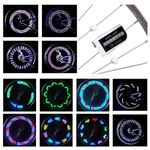 DAWAY Cool Led Bike Wheel Lights - DAWAY A12 Bright Bicycle Tire Light (1 Pack), Safety Bycicle Spoke Accessories for Kids Boy Girl Adult, Burning Man, Christmas, Birthday Gift, Waterproof, 6 Month Wa