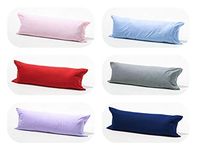 Large Size BOLSTER PILLOW CASES Only For Multiple Uses [4 Sizes & 20 Colors Choice] Pregnancy Pillow case/Nursing Pillow/Maternity Pillow (Sky Blue - KING 5 Feet 60")