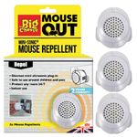 The Big Cheese Mouse Out Mini-Sonic Repellent – Ultrasonic Pest Repeller – Round-the-Clock Mouse Deterrent that Prevents Return - Rodent Control Product – Mouse Repeller Plug In, Pet Safe – 3 Pack