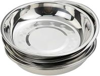 Nicesh 7.64 Inch Stainless Steel Round Plate, Dinner Plate Dish, Pack of 6