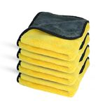 Autofy Multipurpose Microfiber Cleaning Towel Cloth 800 GSM [**Pack of 4**] Highly Absorbent Dust Towels for All Vehicles Bikes Cars Glass Kitchens (40cm x 40cm Multicolour)