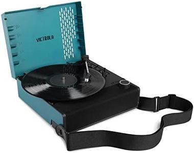 Victrola Revolution GO 3-Speed Bluetooth Portable Rechargeable Record Player with Built-in Speakers | Blue VSC-750SB-BLU