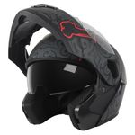 DOT-Certified Modular Clamshell Full-Face Motorcycle Helmet with Double Mask - Unisex Design for Men & Women