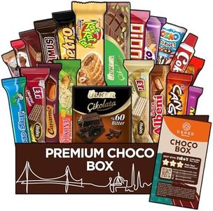 Ceres Gourmet International Chocolate Variety Box 21 Pcs, Full-Size Foreign Chocolates and Candies and Bars, Assorted Exotic Turkish Candy Snacks from Around The World (Midi)