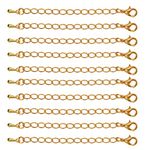 BNF® 10 Packs of Necklace Extenders Jewelry Extension Chain 75 Mm Gold