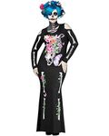 Fun World Women's Plus Size Beautiful Bones Costume, Multi, XX-Large