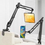 PEYOU Tablet Stand for Bed 【4 CORD CLIPS】 Adjustable Tablet Holder 360 Degree Rotating Ipad Stand Collapsible Ipad Holder for Bed, Great for iPad/iPhone/Kindle/M-Switch or Other 4.5~12.9" Devices