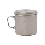 Vargo Titanium BOT Series | BOT XL | Ultralight Water Bottle Cooking Pot 1.1L (37 oz) | Weights: 5.5 oz (156g) | Water-tight Lid Backpacking Camping