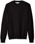 Amazon Essentials Men's Crewneck Sweater, Black, Large