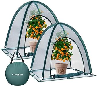 VIVOSUN Garden Netting Cover, 28 x 28 x 32 Inch Pop-up Guard Cover with Zip Entry for Plants, Vegetables, Fruits, Outdoor Run and Enclosure for Small Animals, 2-Pack, Green