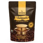 Continental Malgudi Filter Coffee Powder | 500gm Pouch | 80% Coffee - 20% Chicory | Traditional South Indian | Roasted Ground| Smooth Flavour and Rich Aroma |