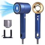 S.T. Friends Hair Dryer,High Speed Ionic Blow Dryer with 110,000 RPM Motor for Fast Drying, Low Noise,4 Temps & 3 Speed,Suitable for All Hair Types - Includes Magnetic Styling Nozzle (Blue)