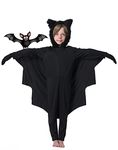 Seawhisper Bat Costume for Kids Girls Boys Toddler Wings Halloween Costume 7-8 Years Black