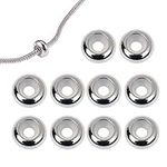 Yitaocity 10Pcs Stopper Beads 304 Stainless Steel O Rings Insert Rubber Anti Skid Locating Ring Slider Beads for Add-a-Bead Charm Bracelet and Necklace Jewelry Making DIY