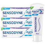 Sensodyne Sensitive Toothpaste Rapid Relief Mint 75ml (Pack of 3)