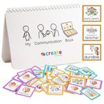 Communication Book with 6 visual communication resources and 34 removable pecs cards visual symbols to support communication, routine and transition - Suitable for autism, adhd (Early Years Settings)