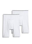 Jockey Men's Underwear Pouch Midway Brief - 2 Pack, White, L